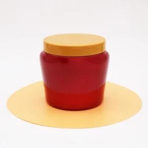 500ml Red Cosmetic Packaging Cream Jar Pet Plastic Jar for Hair