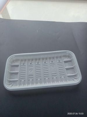 pet disposable plastic rectangle food tray for fish and meat