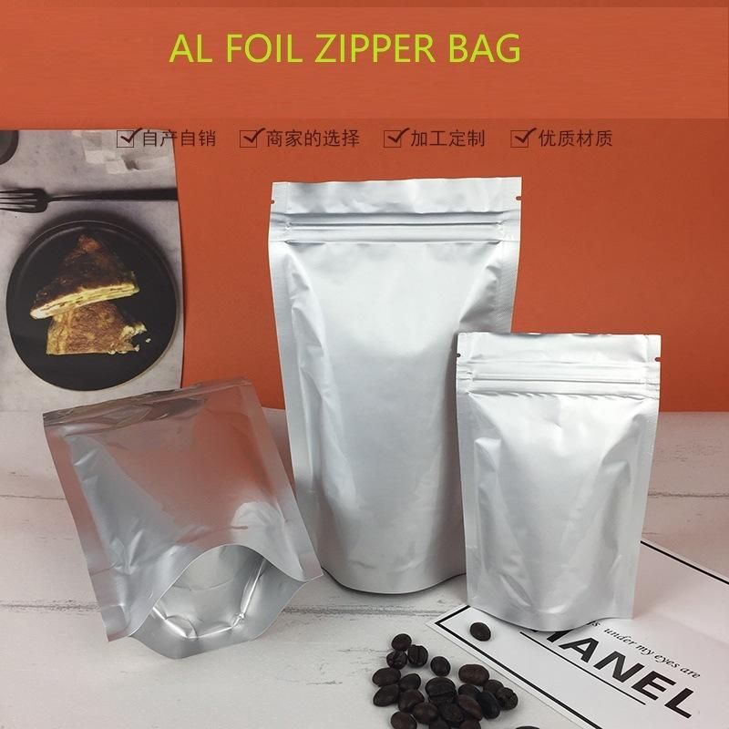 Food Grade Al Foil Food Packaging Zipper Bag