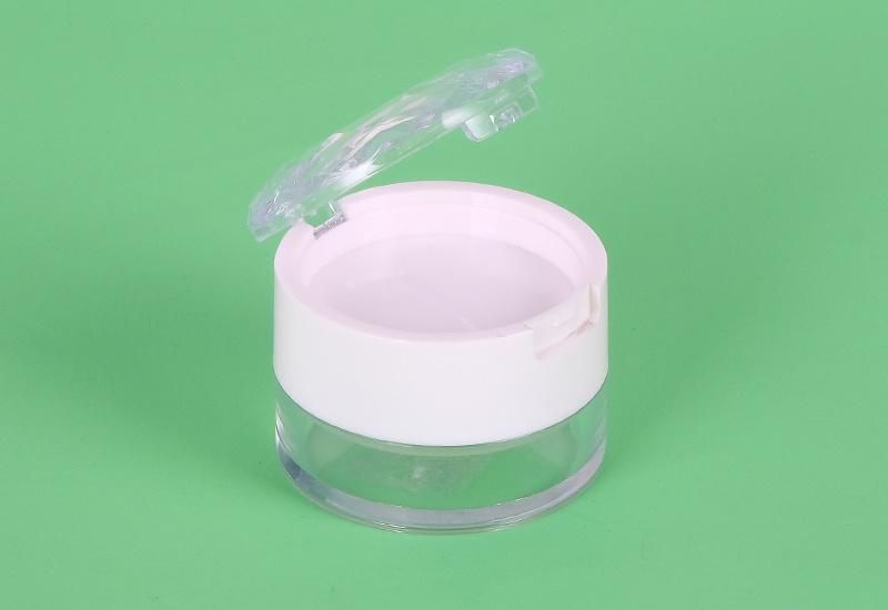 Hot Selling Empty Plastic Transparent Loose Powder Box for Loose Powder Acrylic Powder