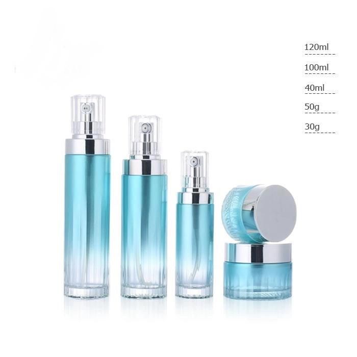 Ll04 Hot Selling Clear Round Home Glass Sprayers Cosmetic Lotion Bottles Have Stock