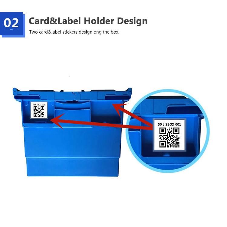 Custom Color Nestable and Stackable Plastic Moving Tote Box