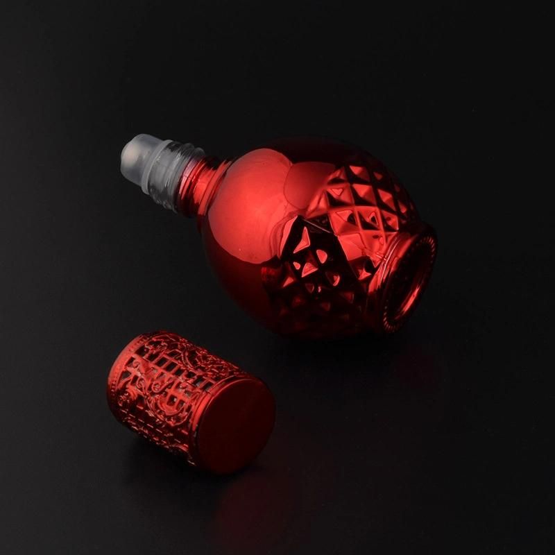 Customized 13ml UV Glass Roll on Bottle with Metal Ball