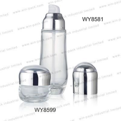 40ml 100ml 120ml Frosted Glass Lotion with Aluminum Silver Cap