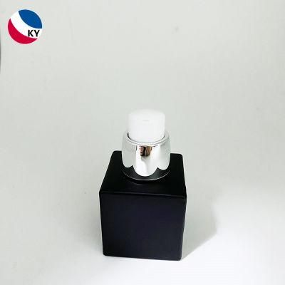 30ml Square Glass Pump Foundation Bottle with Lock Pump