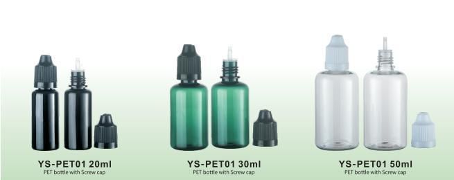 15ml China Pet Water Cosmetic Custom Dropper Spray E-Juice Packaging Bottle with Tamperptoof Screw Cap Manufacturers