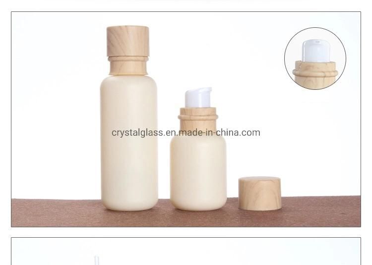 50ml 110ml 150ml Lotion Bottle with Wood Color Screw Caps and Plug