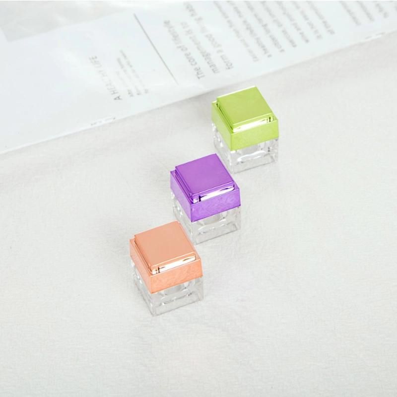 Empty Small Square Plastic Eyeshadow Case with Colorful Lid Customized Eyeshadow Palettet300