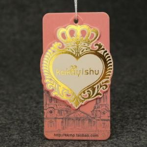 Fashion Printing Flower Garment Paper Hangtag, Custom Hangtag Label Design for Clothing/Luggage/Hats/Shoes