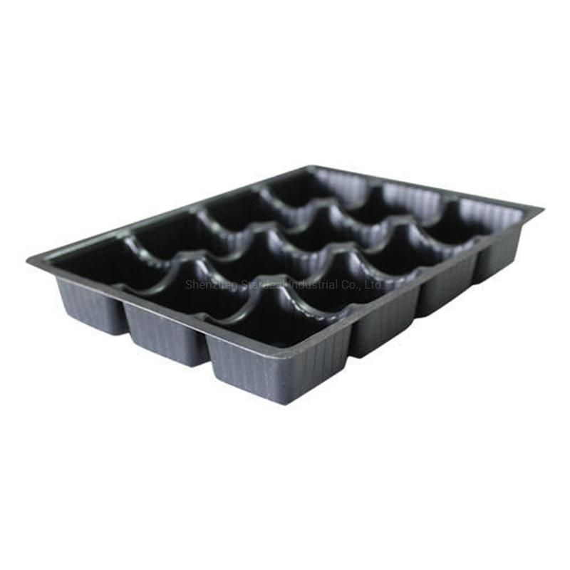 Customized Food Packaging Pet Plastic Chocolate Trays with Divider