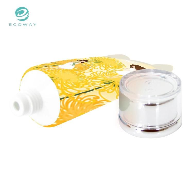 40g PE Acrylic Plating Screw Cap Offset Printing Cat Shaped Tail Hand Cream Tube