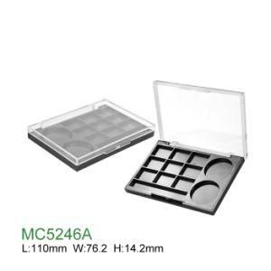 Wholesale Cosmetic Case Customized Plastic Round Empty Eyeshadow Palette with Mirror