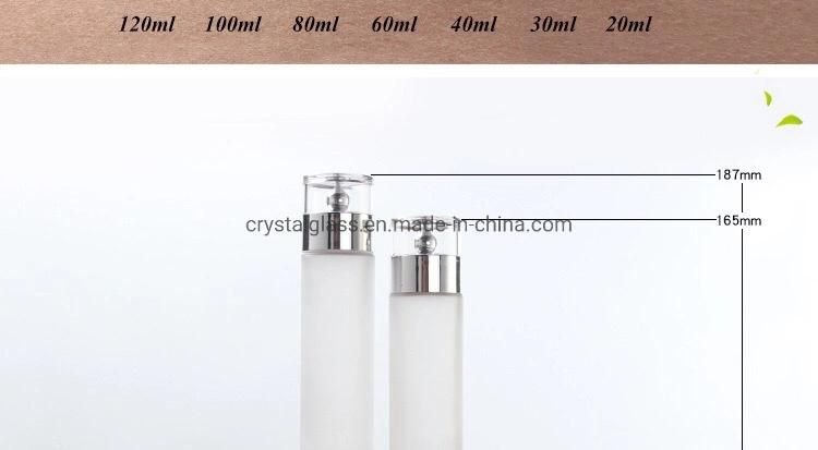 Crystal Glass Cosmetic Jars with Slver Caps 20g 30g 50g