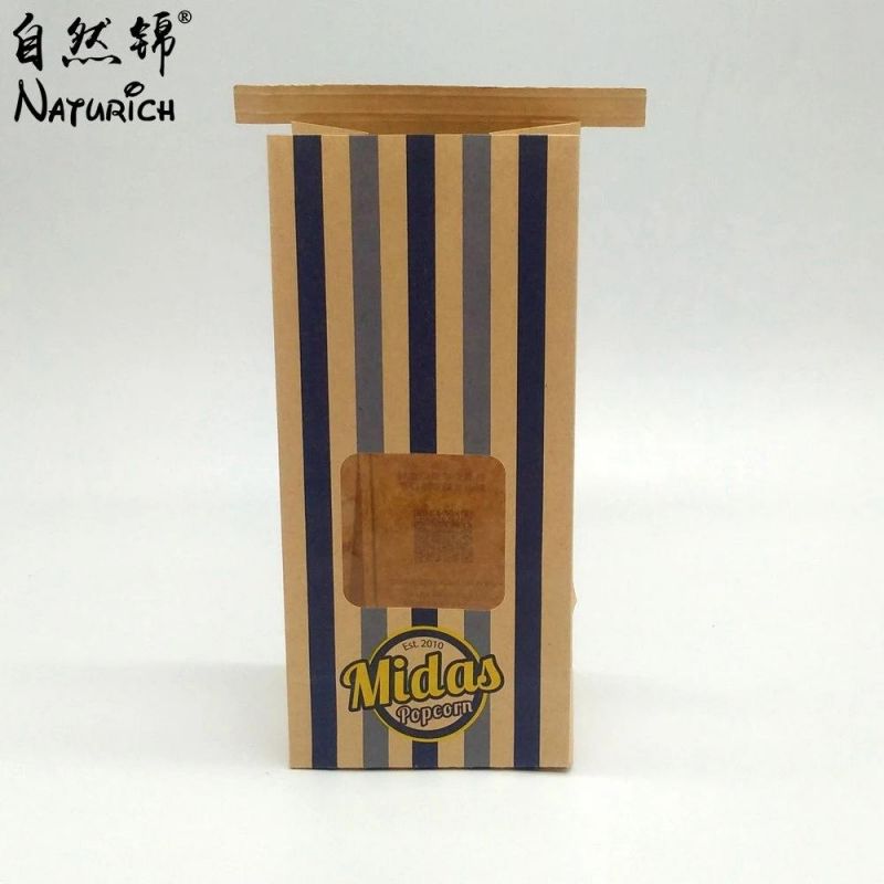 Wholesale Candy Biscuit Paper Bag with Tin Tie and Window