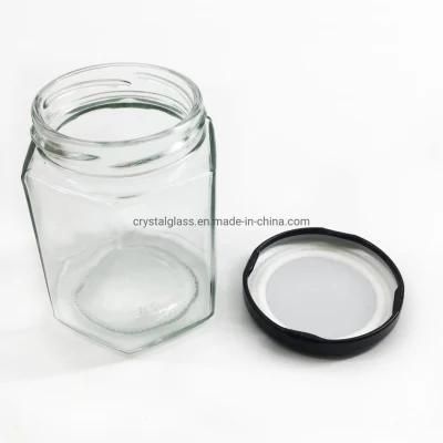 Glass Storage Jar 180ml 280ml 380ml 500ml 730ml for Honey with Tin Lid