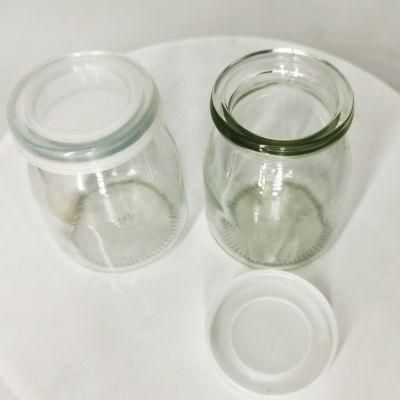 100ml 150ml 200ml Pudding Cup Glass Jar with Plastic Lid