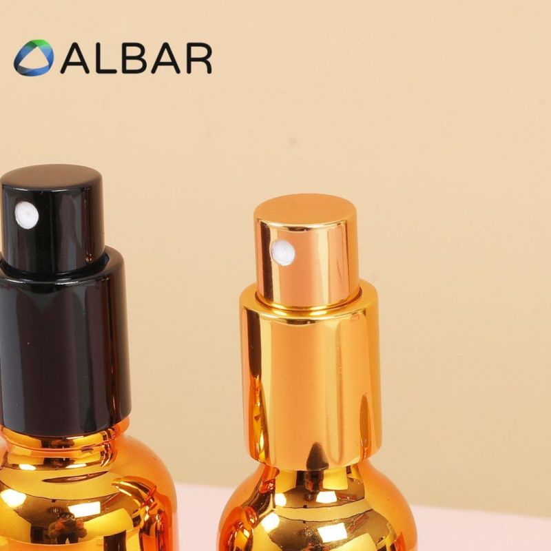 30ml Electroplated Gold Perfume Fragrance Glass Bottles with Spray Pumps