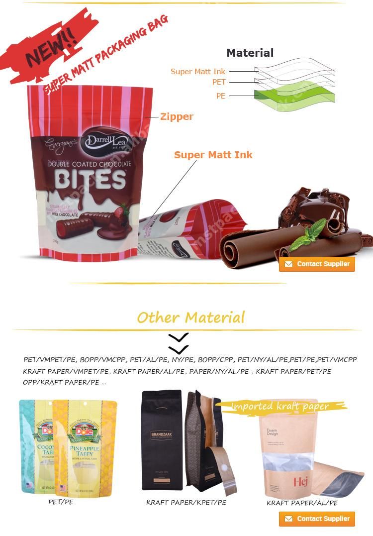 Gravure Printing Colorful Stand up Zip Plastic Bag Manufacturer China