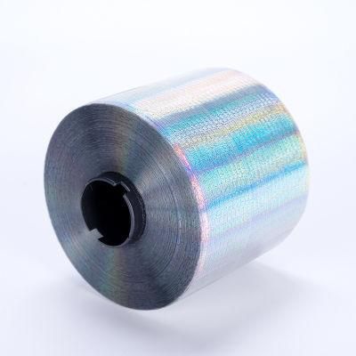 Own Text Printed Single Sided Adhesive Holographic Tear Tape for Packaging Bag