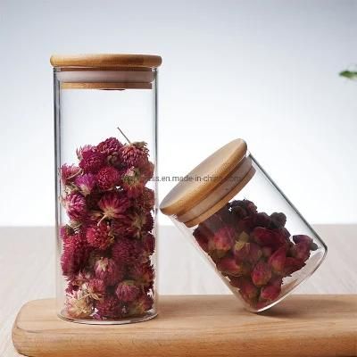 Borosilicate Glass Storage Jar with Wooden Cork