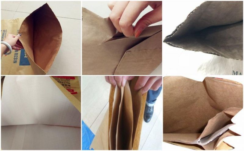 Wholesale 25kg 50kg Plastic Woven Raffia Salt Sugar Lactose Sack Kraft Paper Bag