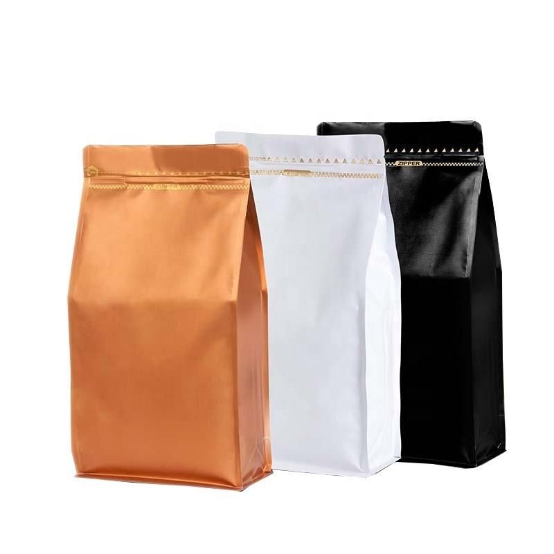 250g Matt Finish Black Ziplock Roasted Coffee Bag Pouches