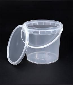 1.5 Liter Small Clear Ice Cream Pai Lround Plastic Bucke High Transparent Plastic Barrel, Food Grade, Good Sealing, High Quality Plastic Barrel