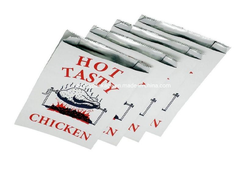 Customized Printed Aluminum Foil Lined Food Paper Bags Kebab Bags