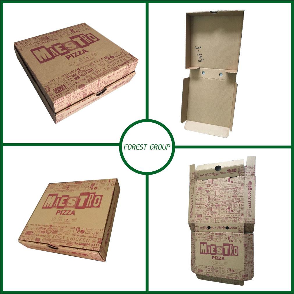 10/12/14/16 Inches Size Custom Logo Paper Pizza Box