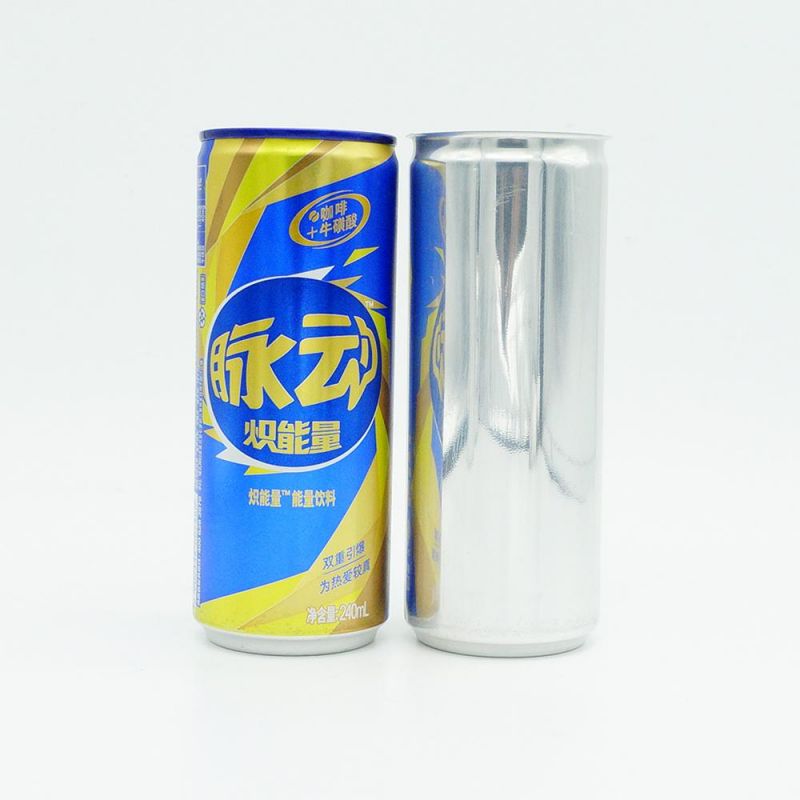 Slim 250ml Cans and Lids for Energy Drink