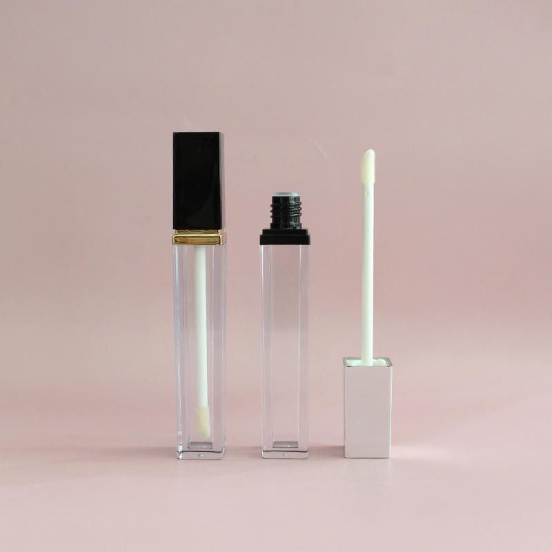 Square Lip Gloss Container Cosmetic Plastic Tube Lipgloss Packaging