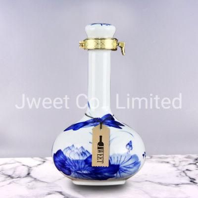 500ml Hot Stamping Wine Ceramic Liquor Tequila Beverage Bottle