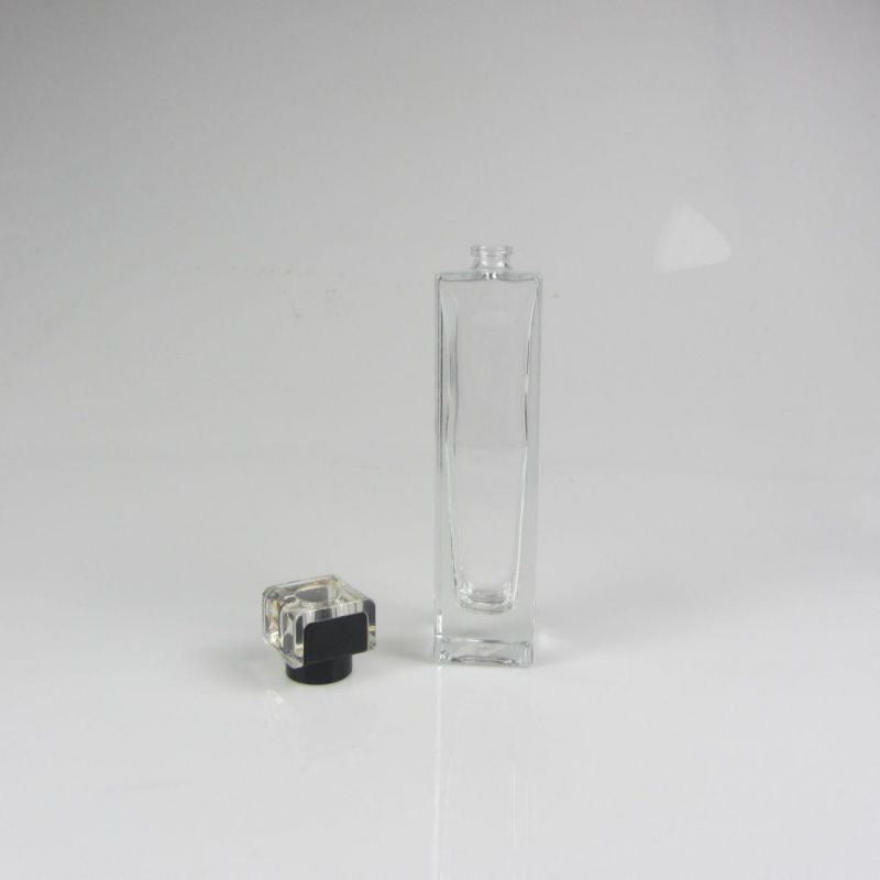 Free Sample 100ml Square Spray Glass Perfume Bottle