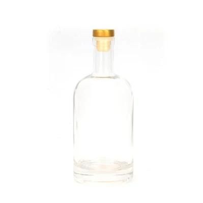 Empty Cylinder Clear 500ml 750ml 1000ml Whisky Bottle Vodka Glass Bottle in Stock