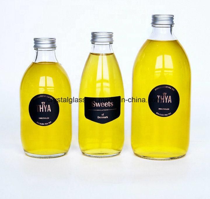 Custom Food Grade Milk Glass Bottle with Lid