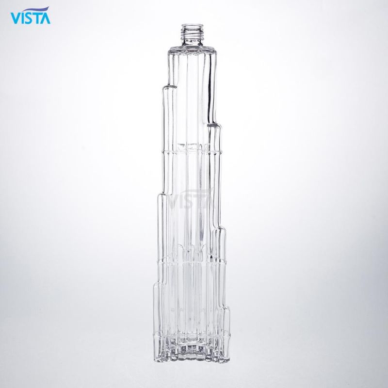 1000ml Vodka Special Shape High Flint Glass Bottle with Screw Cap