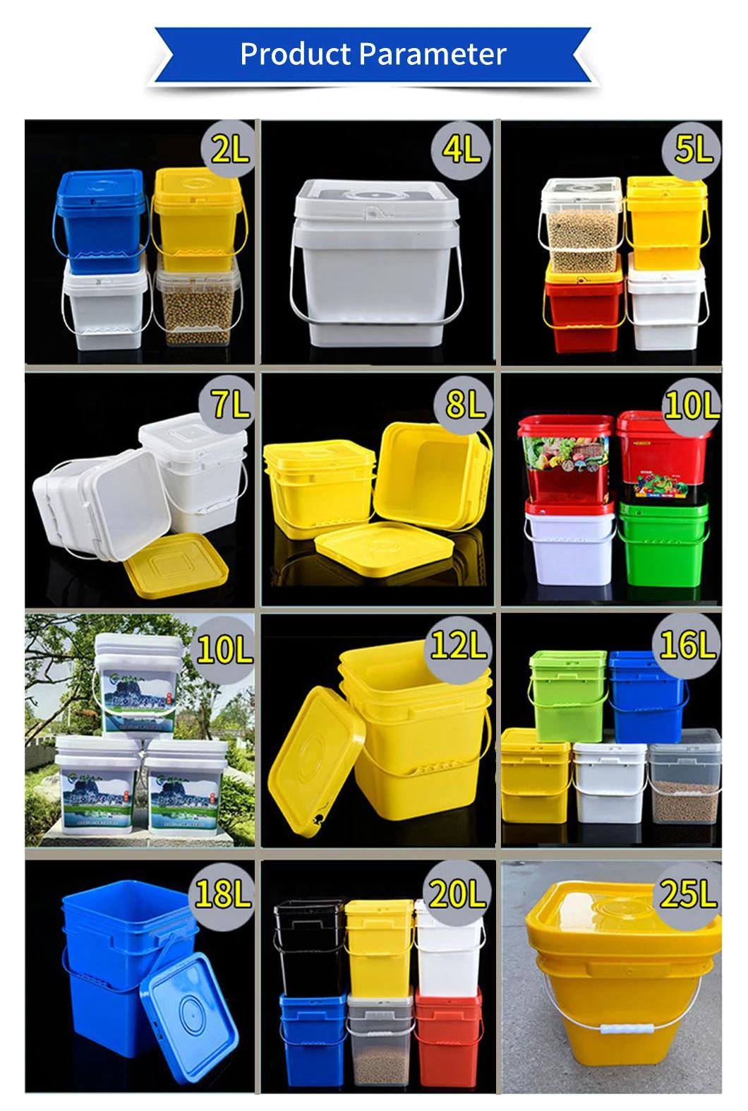 19L 5 Gallon Plastic Food Grade Packing Square Pail