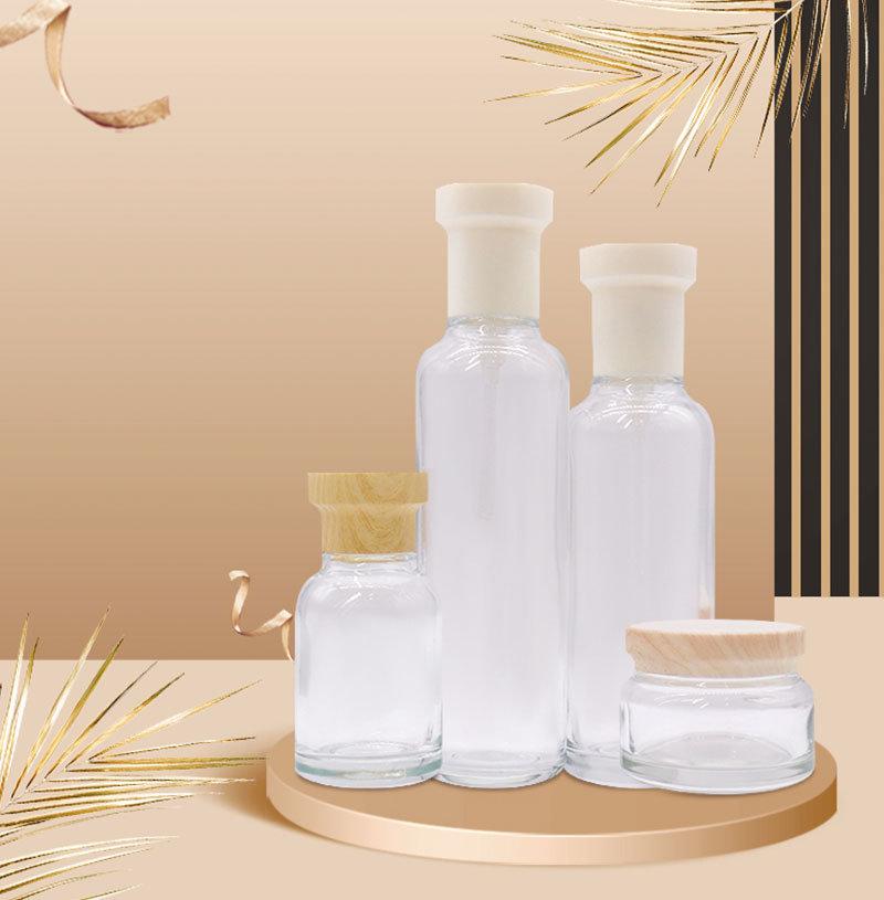 Best-Selling 40ml 50g 100ml 120ml Glass Lotion Bottle Face Cream Jars