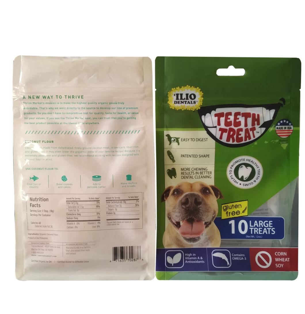 Flat Bottom Pouch with Zipper for Pet Food