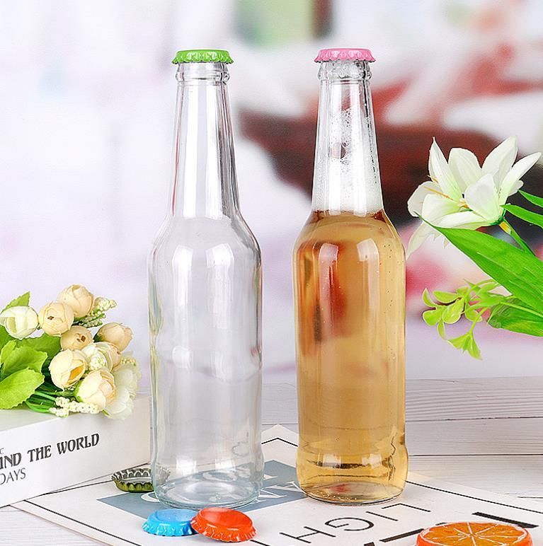 250ml 330ml 500ml Glass Bottle with Crown Cap for Beer Kombucha Bottle