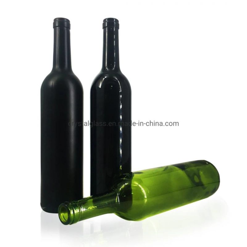 OEM Clear Glass Red Wine Bottle Supplier with Cork Stopper 750ml