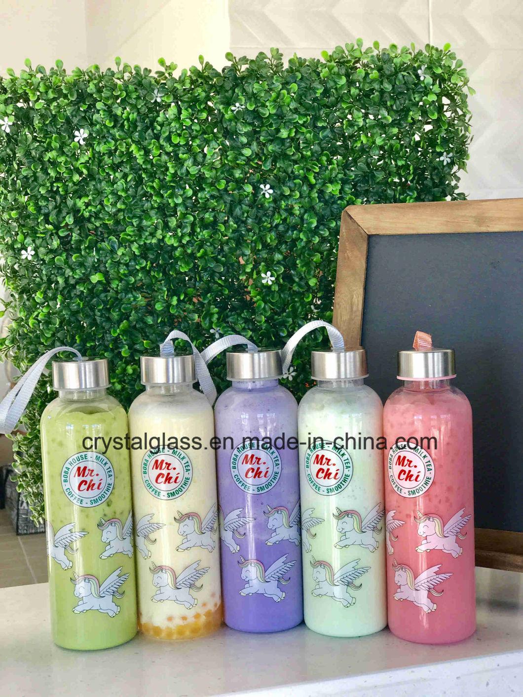 OEM Logo Printing 300ml Mineral Water Packing Bottle Glass