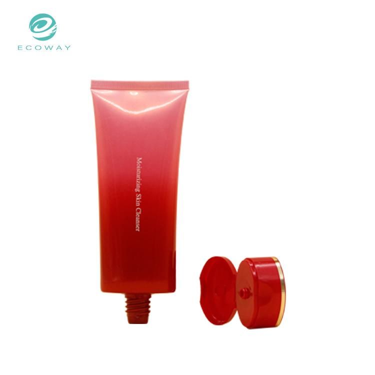 High Quality Face Wash Tube Containers Soft Cosmetics Packaging Flat Tube with Flip Cap