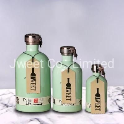 Custom 750ml Design Ceramic Tequila Bottle Liquor Wine Tequila Bottle