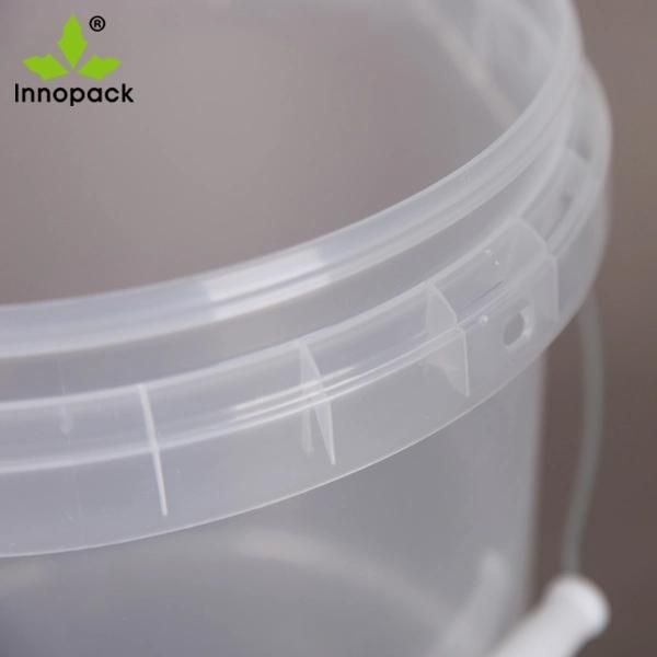 10L Food Grade Printed Plastic Bucket Pail with Lid and Handle