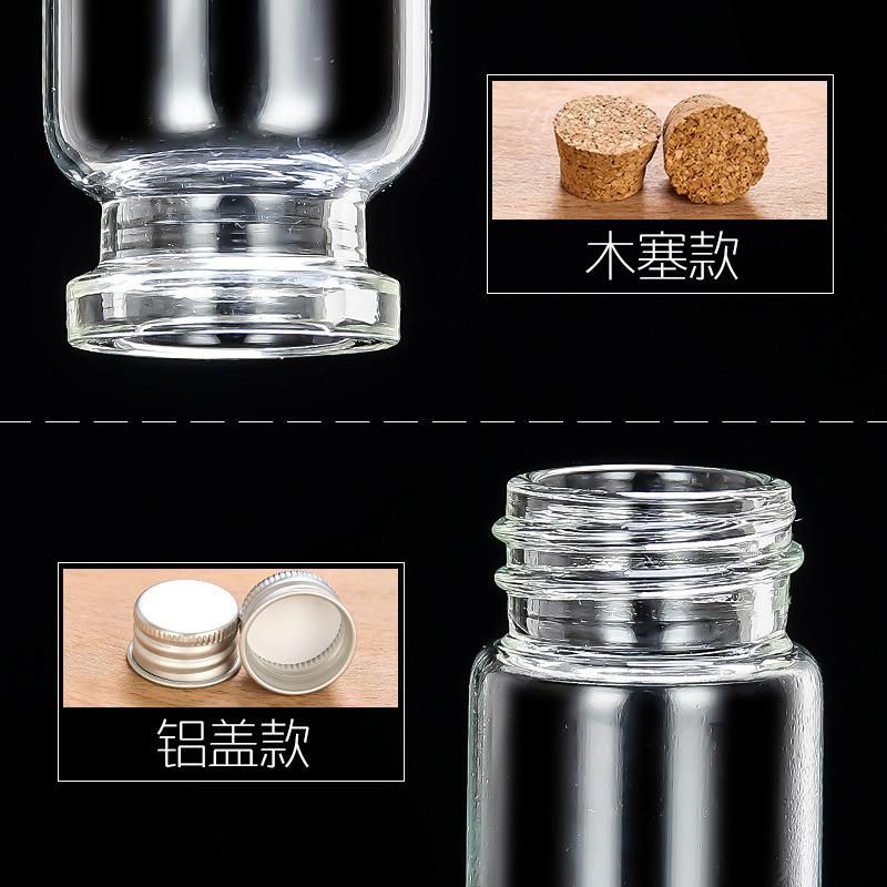 Screw Caps Leak-Proof 5ml 10ml 30ml 50ml 100ml Glass Sample Vials, Liquid Clear Small Glass Bottle, for Liquor Test Toy Puzzle