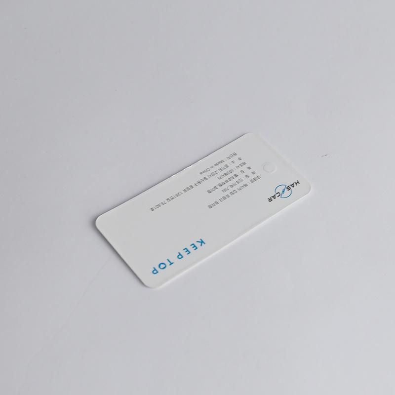 Small MOQ Thick Paper Blue Logo Hang Tag