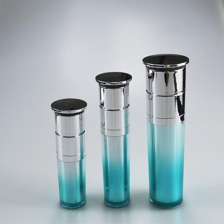 30ml 50ml 100ml Blue Electroplated Emulsion Bottle Essence Bottle with Mushroom Silver Cap for Eye Cream