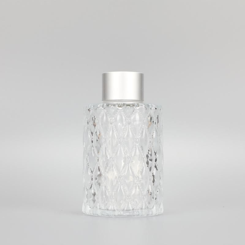 Round Diffuser Bottle Glass Fragrance Bottle with Pattern