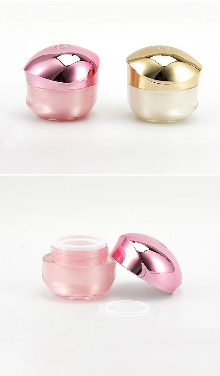 15g New Design Acrylic Plastic Jar with Metalic Lid for Cosmetic Packaging